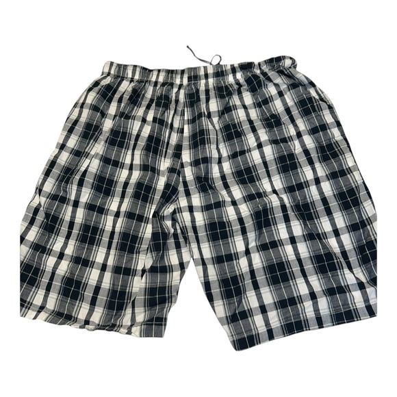 LATUZA Mens Sleepwear Boxer Briefs Trunk Shorts Cotton Size L Black, White Plaid - Picture 1 of 6